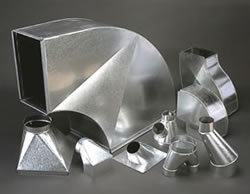 Custom sheet metal fittings for HVAC, roofing, piping, and heavy plate industries made to order.